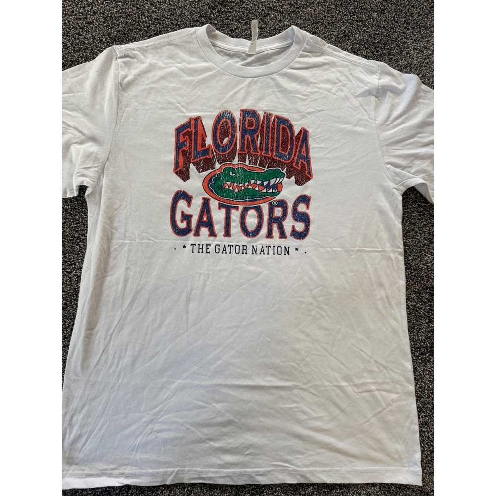 Florida Gators The Gator Nation Graphic T-Shirt White Mens XL NCAA Football